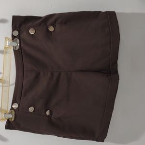 H&M brown front button shorts